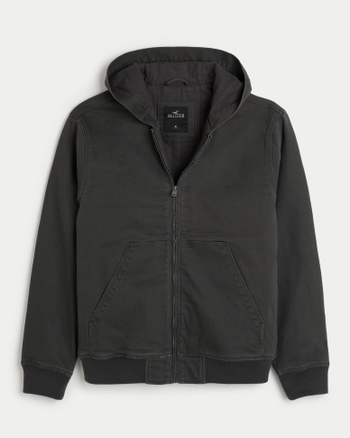 Hollister down blend hooded bomber jacket online