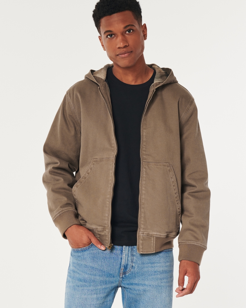 Hooded Workwear Bomber Jacket