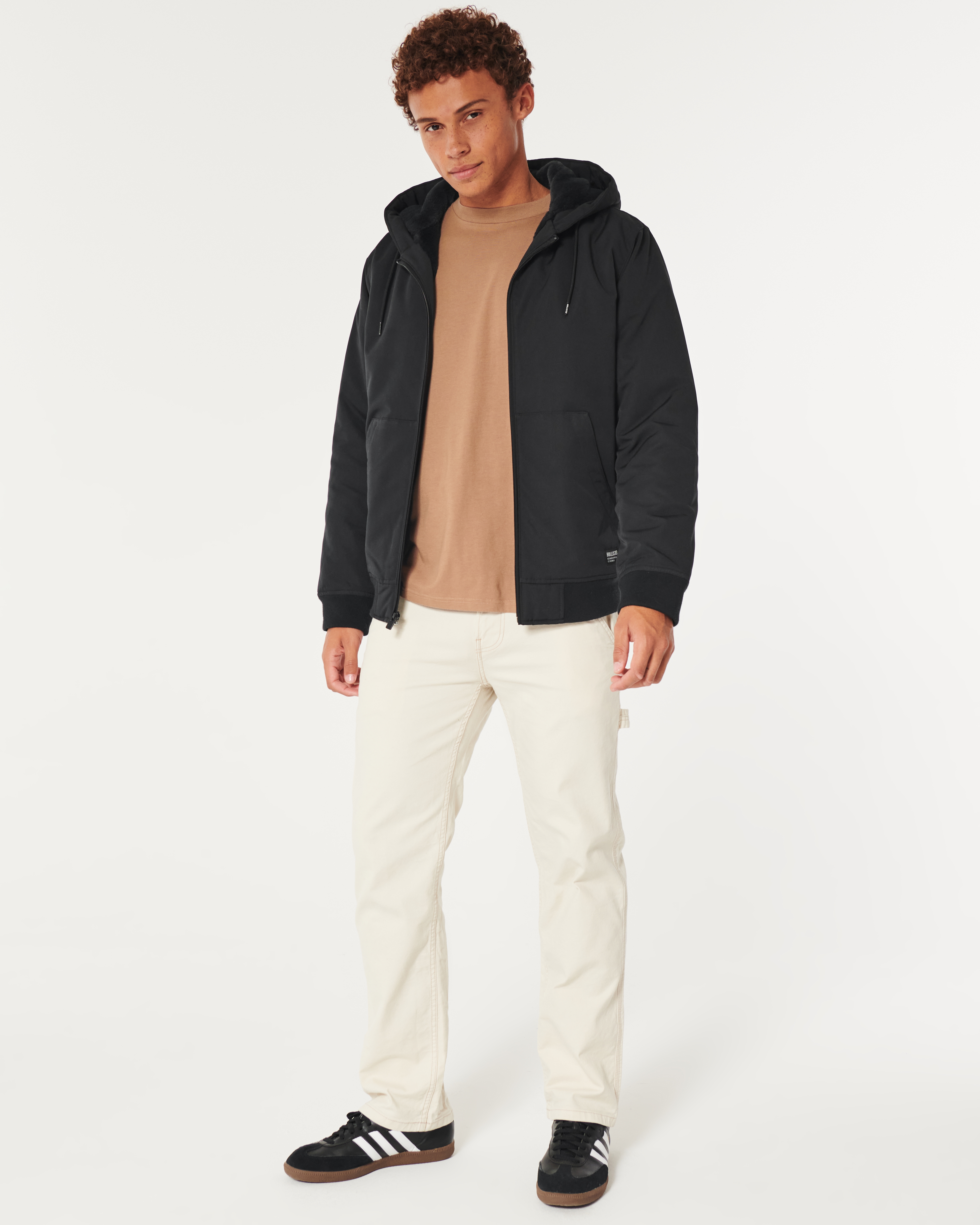 Hollister FAUX FUR-LINED ALL-WEATHER BOMBER JACKET