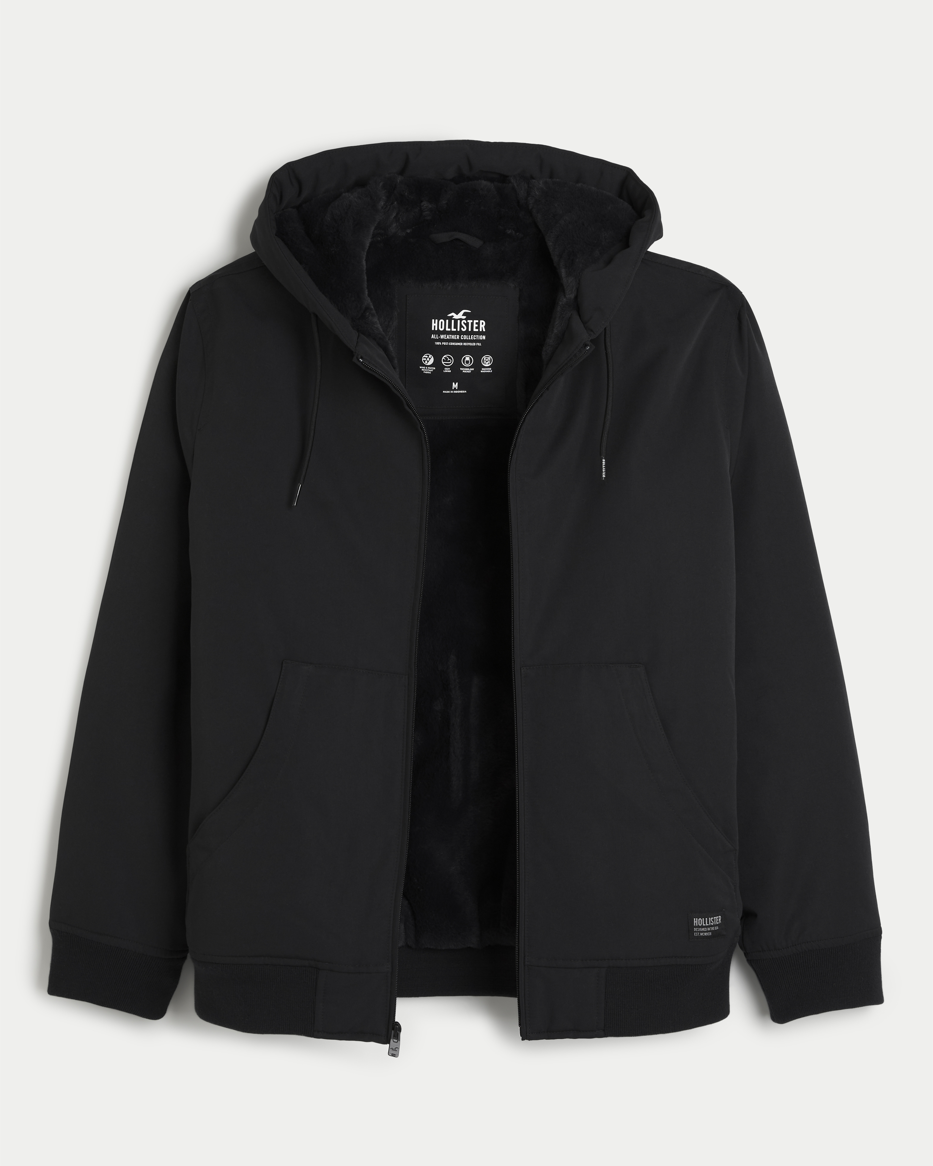 Cozy lined best sale bomber jacket hollister