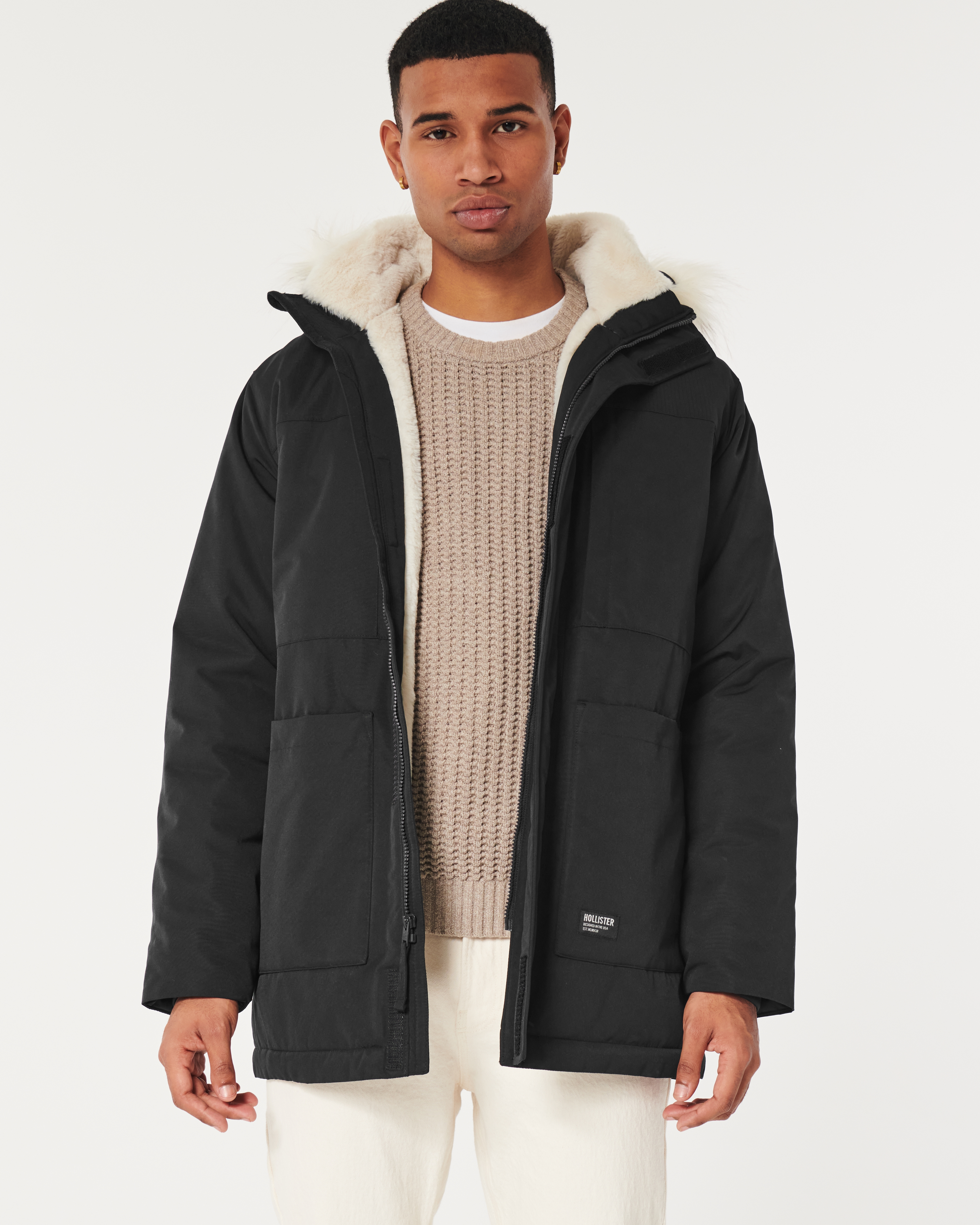 Hollister sale lined parka