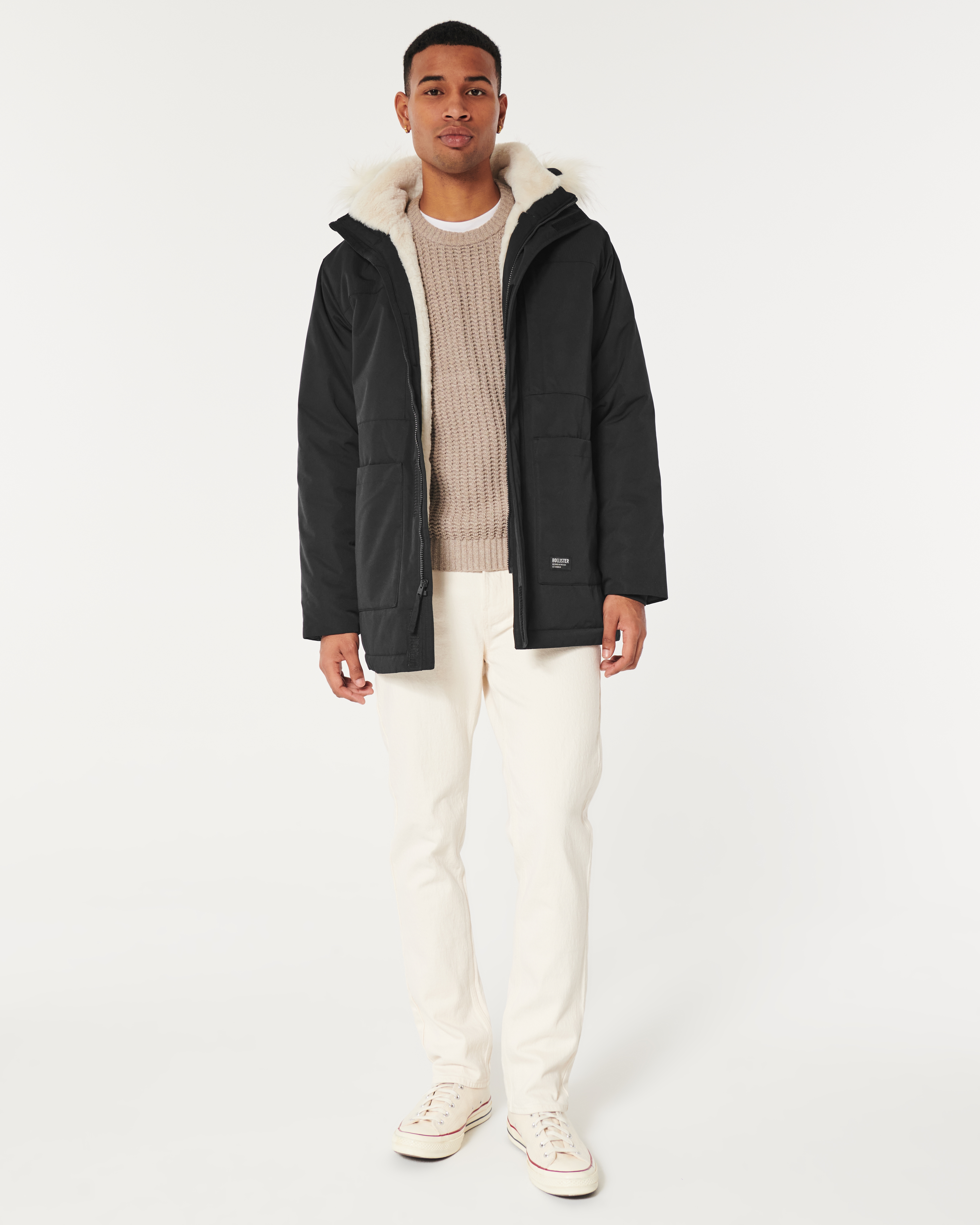 Hollister parka 2024 coat mens