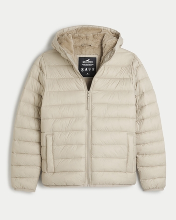 Hollister sherpa lined puffer jacket mens 2025