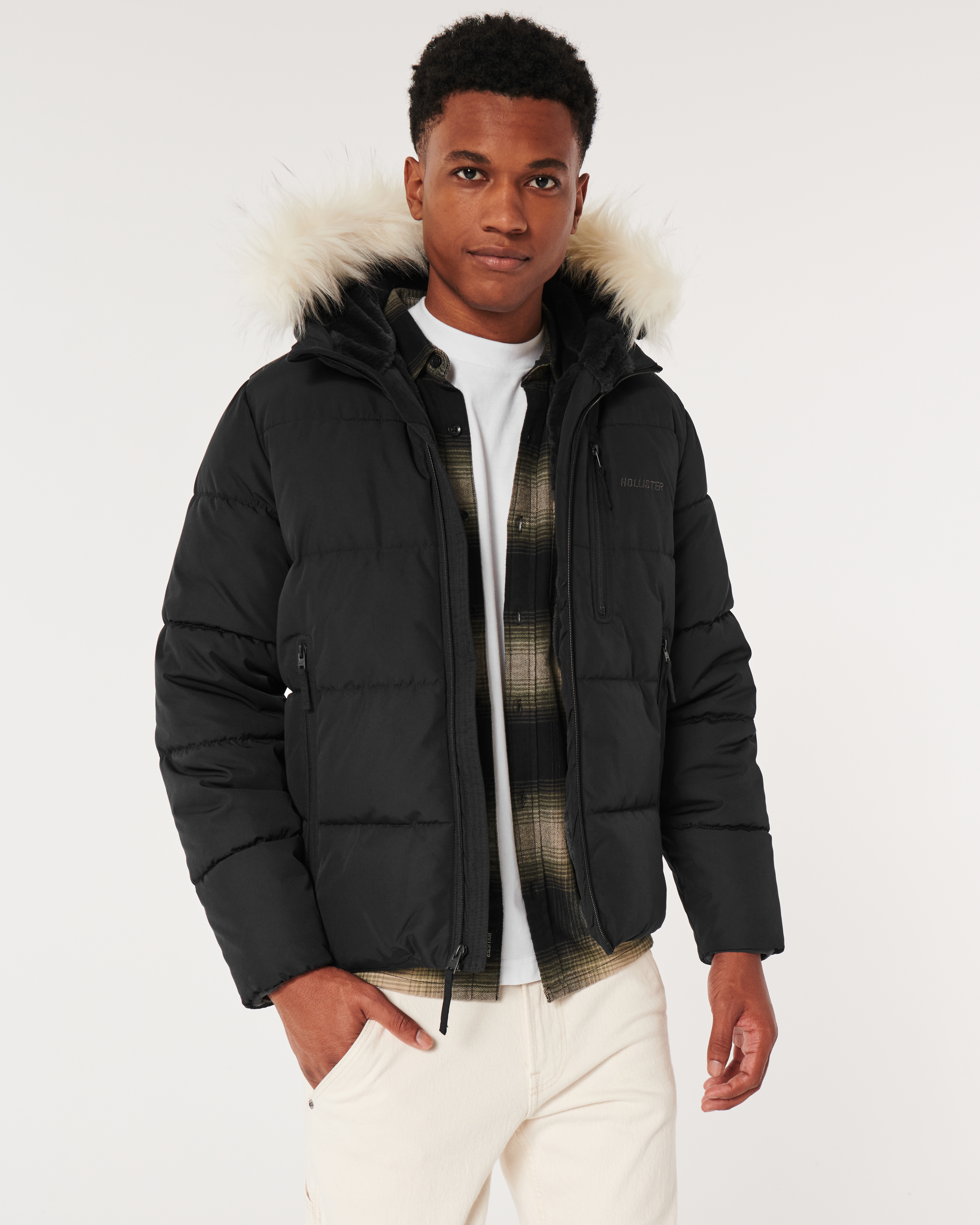 Hollister Puffer Jacket  White puffer jacket, Clothes design, Fashion