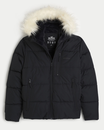 Jackets & Coats  Hollister Co. Mens Faux Fur-Lined All-Weather