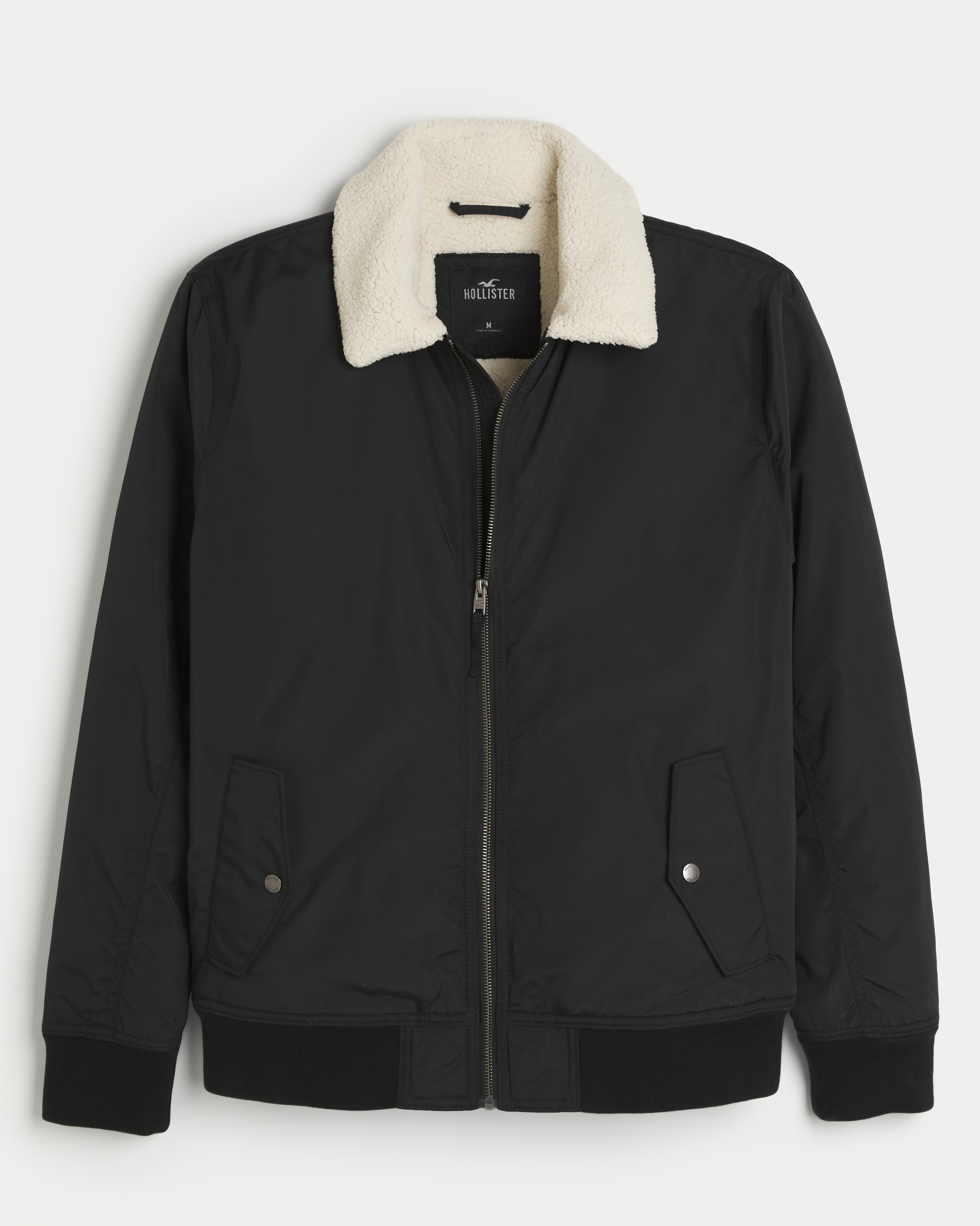 Hollister deals shearling jacket