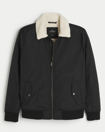 Hollister black jacket store