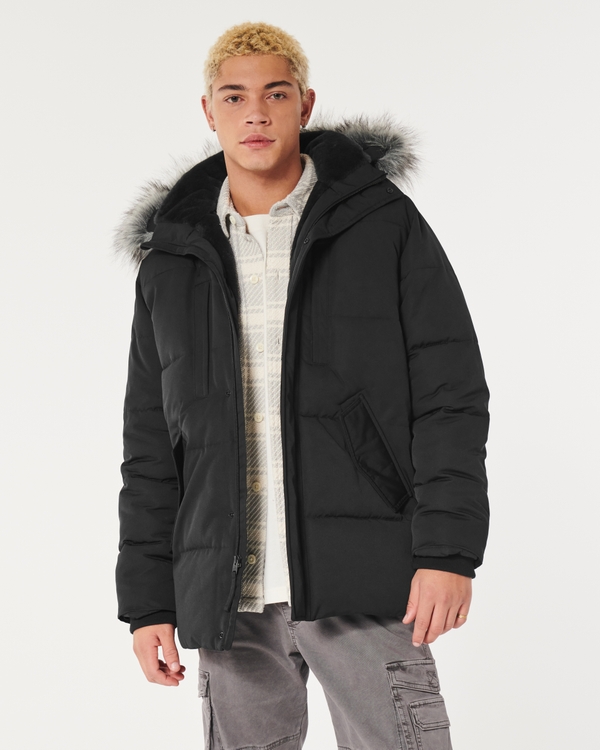 Hollister Co. Red Puffer Coats & Jackets for Men