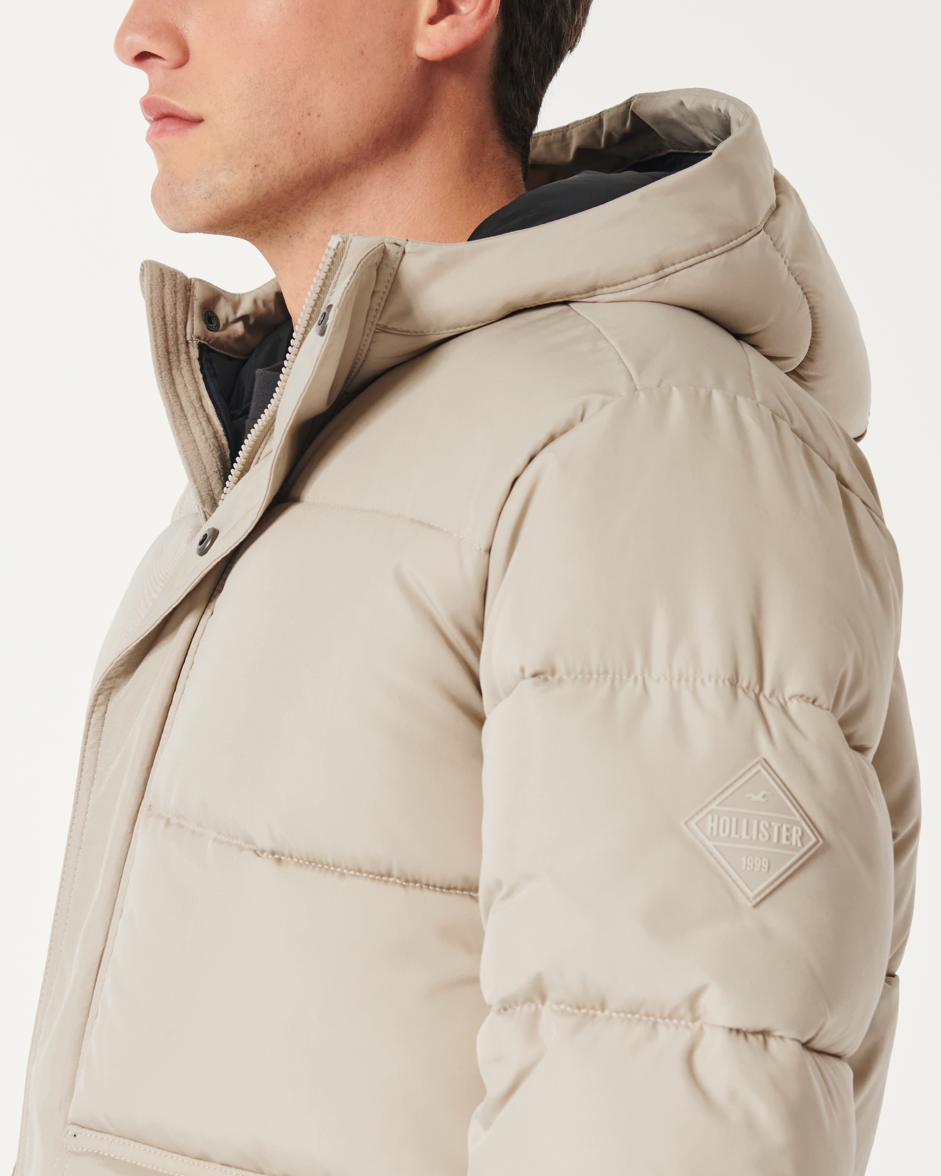 Mens puffer outlet jacket hollister