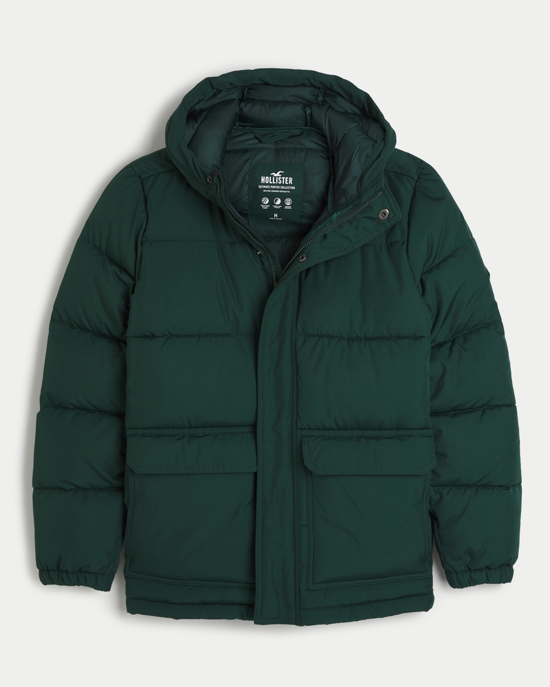 Puffer jacket shop mens hollister