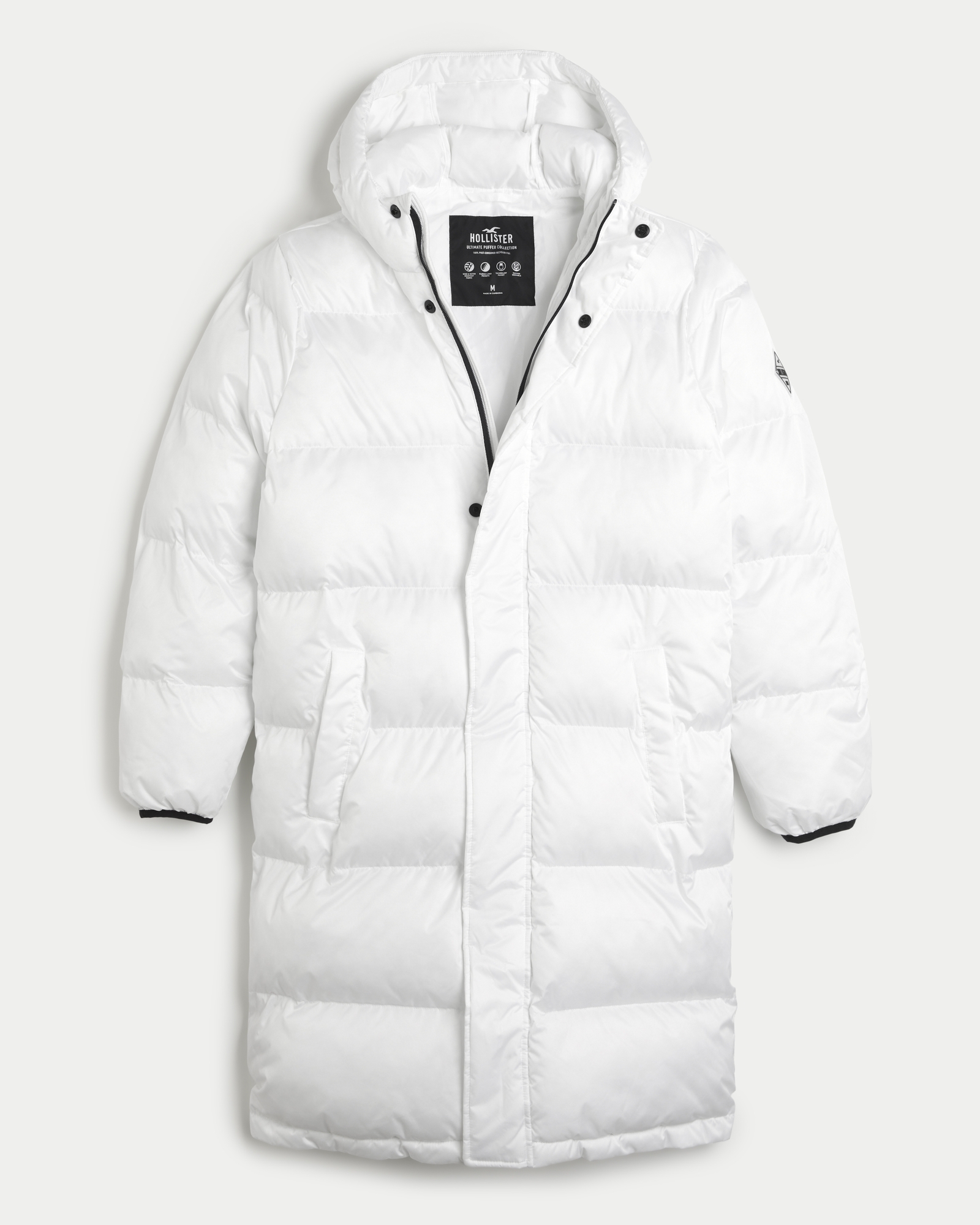 Hollister Puffer Jacket White - Sherpa-Lined Women's Size Medium BRAND NEW!!