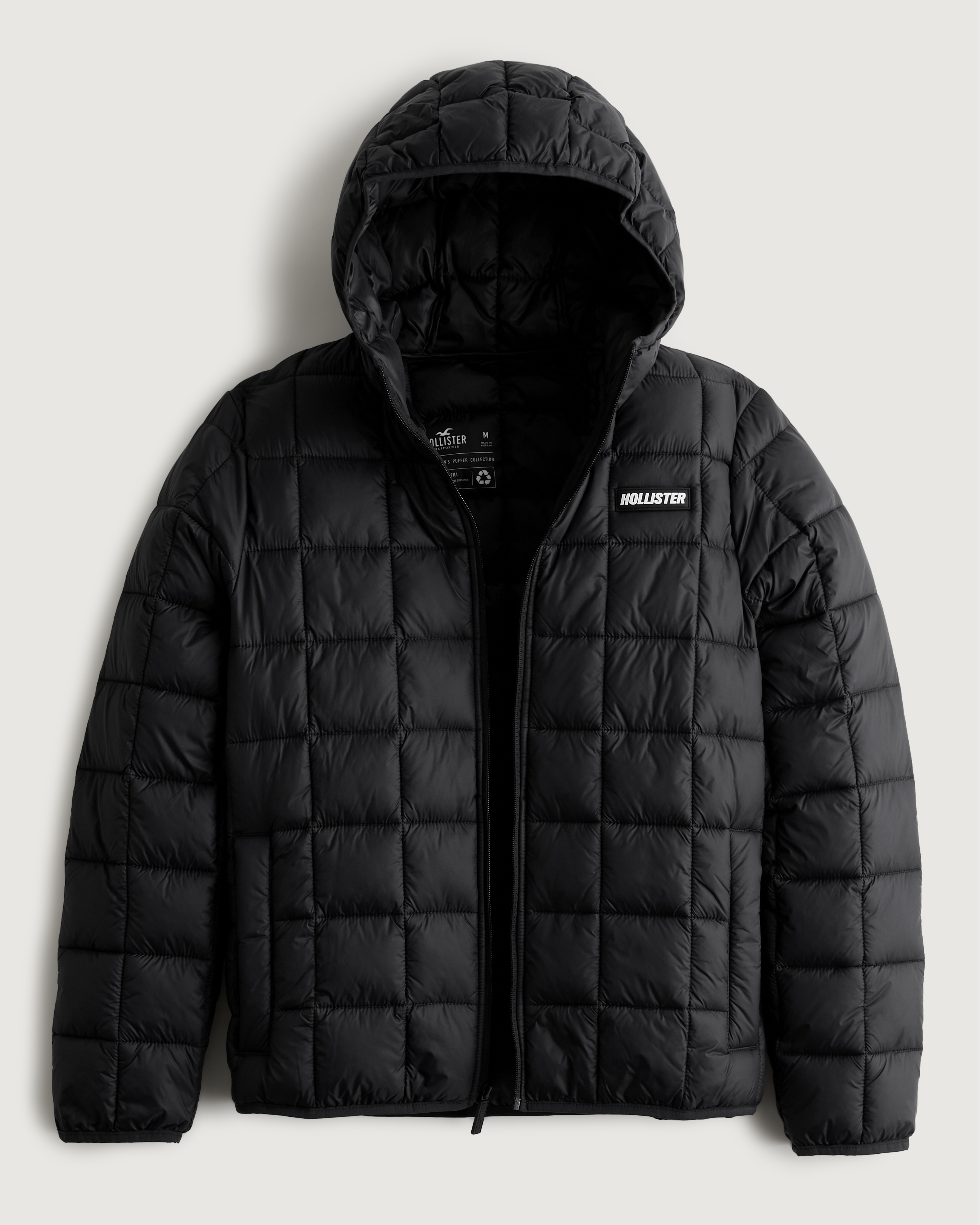 Hollister Co. WIDE CHANNEL COZY PUFFER - Winter jacket - black - Zalando.de