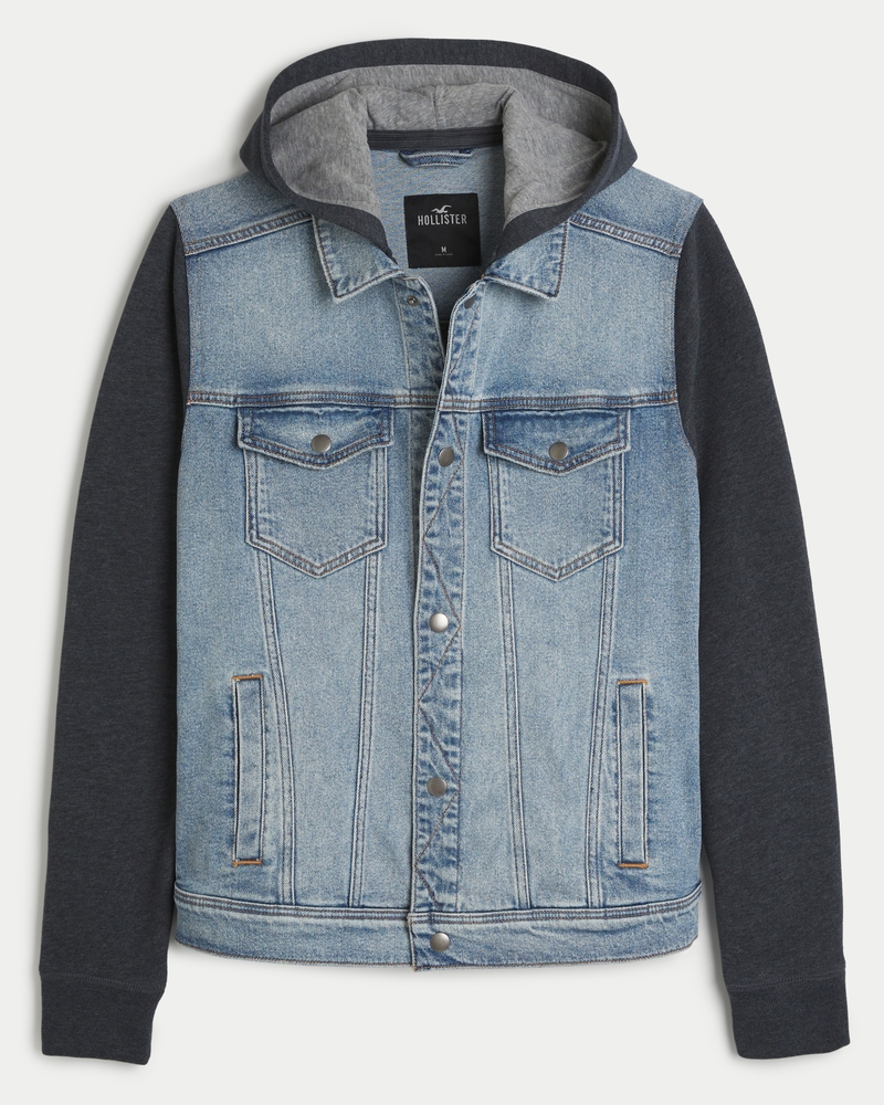 Men's Denim Hoodie Jacket, Men's Jackets & Coats