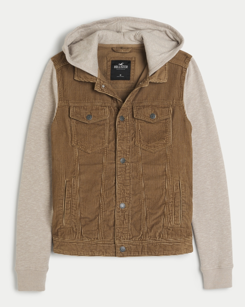 Men s Corduroy Hoodie Jacket Men s Sale HollisterCo