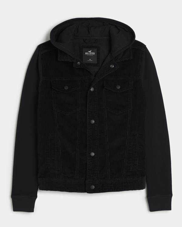 Black and white hollister 2024 jacket