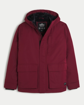 Hollister red coat outlet
