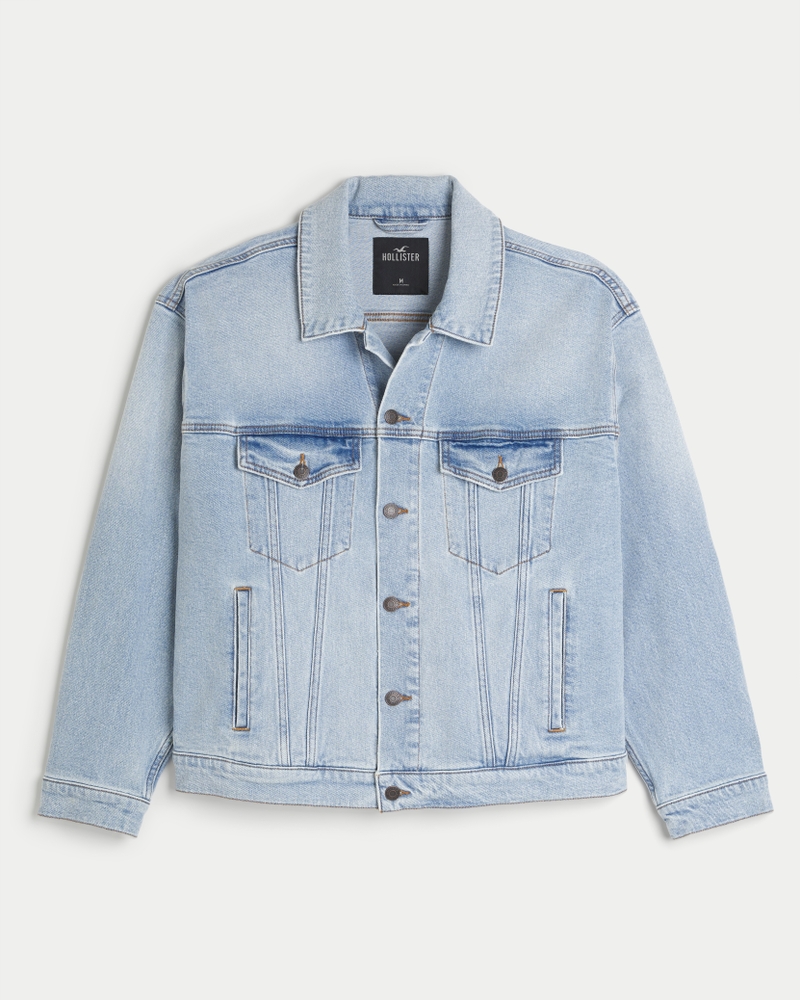 Hollister ripped jean jacket on sale