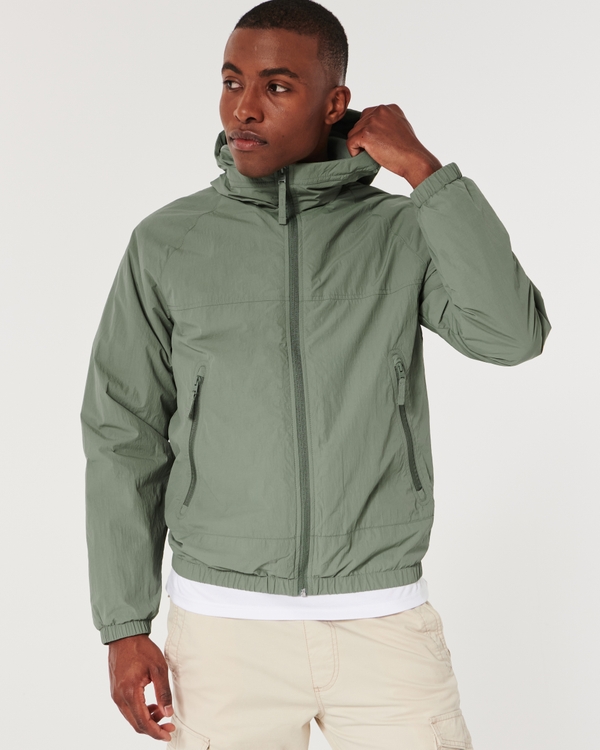 Fleece-Lined All-Weather Zip-Up Jacket, Sage