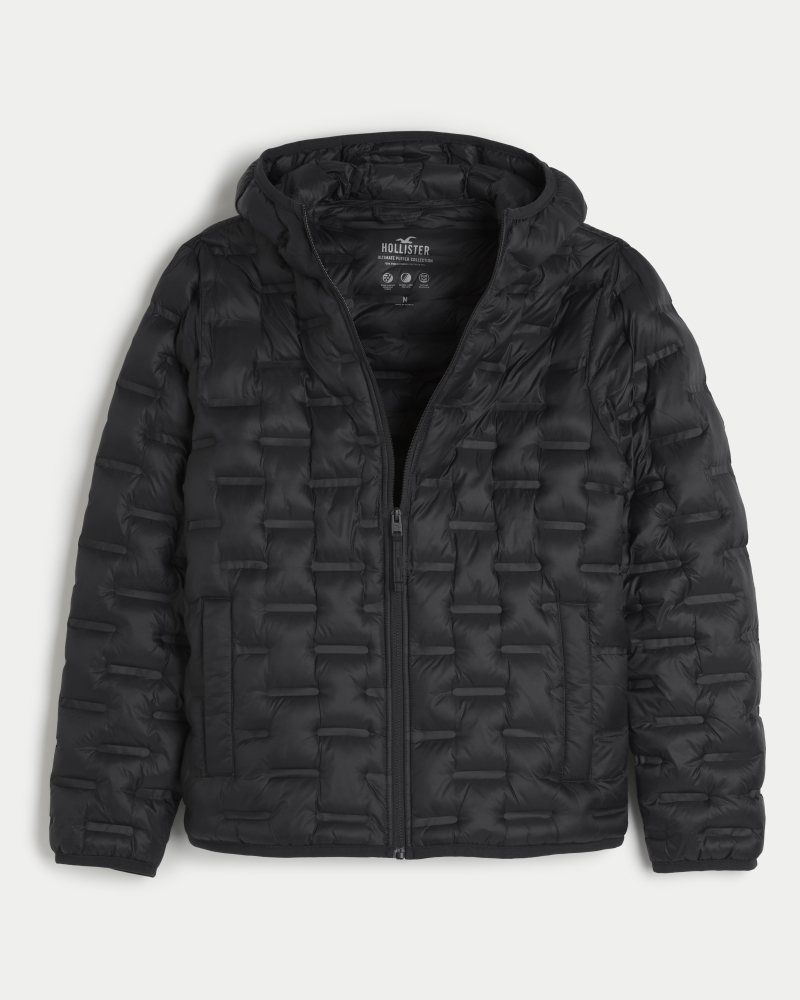 Hollister hooded puffer clearance jacket