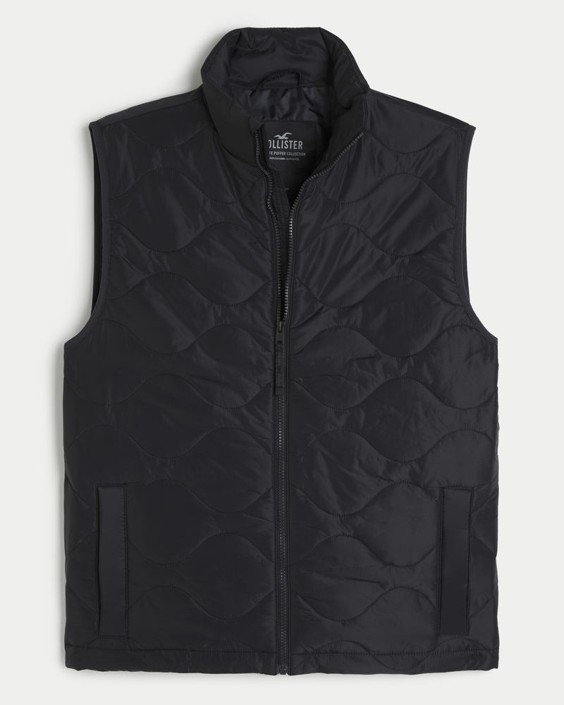 Men s Onion Quilted Puffer Vest Men s Hollister Men s HollisterCo