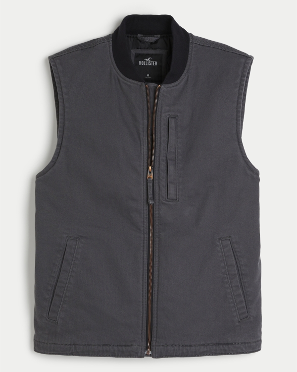 Workwear Vest, Washed Black