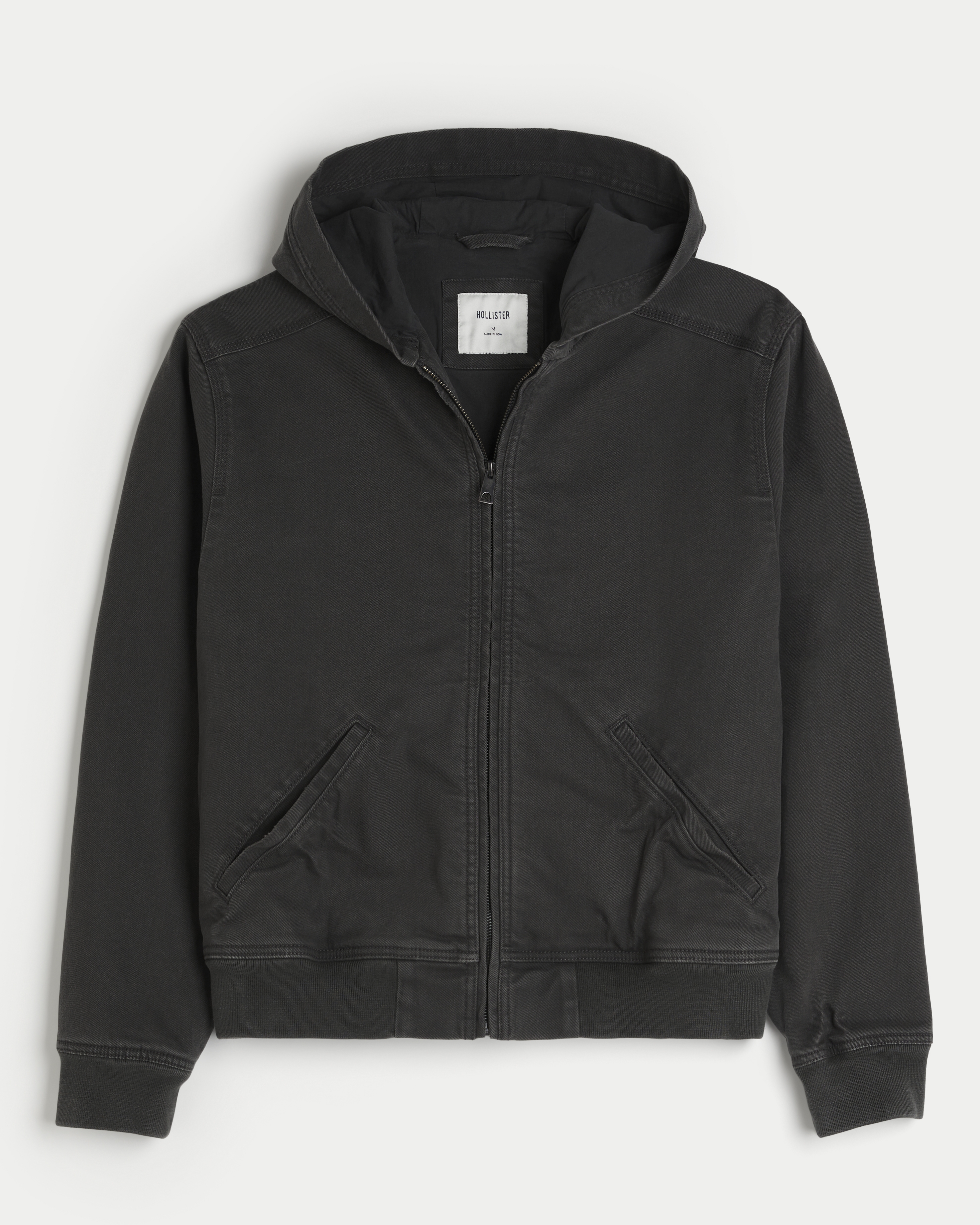 Black and white hollister windbreaker online