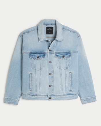 Hollister denim jacket with fur discount