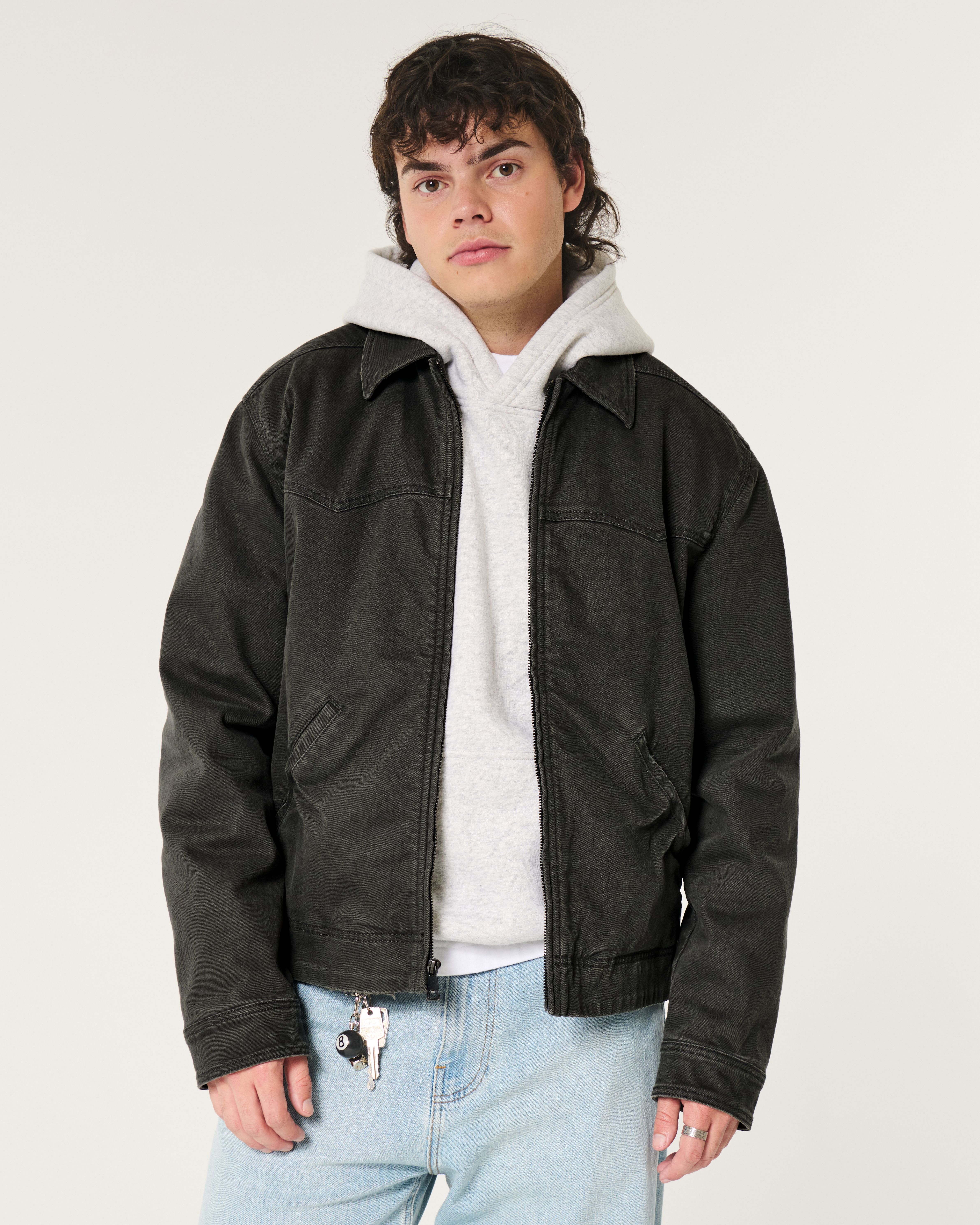 【値下げしました　冬物セール】Hollister 1999 ブラックジャケット 冬物一掃セール】Hollister 1999 ブラックジャケット