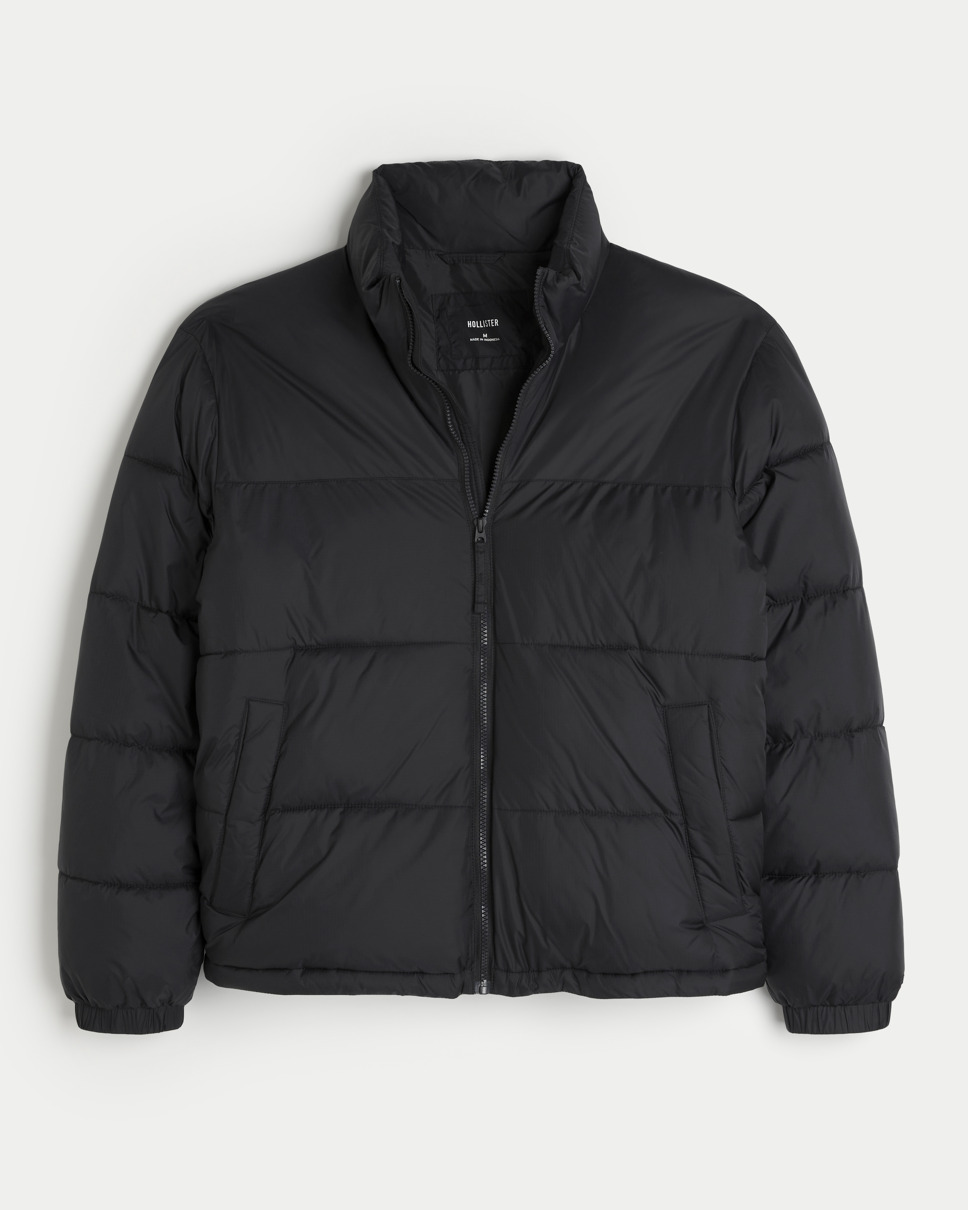 Hollister mock neck puffer jacket on sale