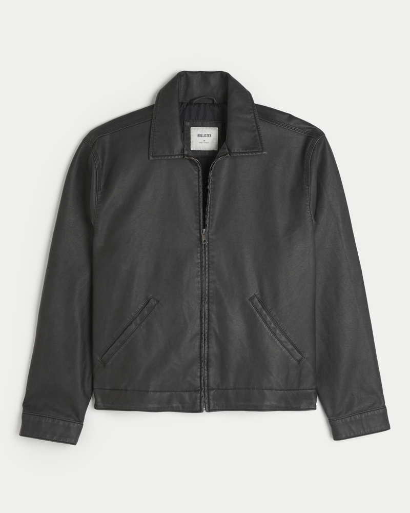 Men's Vegan Leather Jacket | Men's Clearance | HollisterCo.com