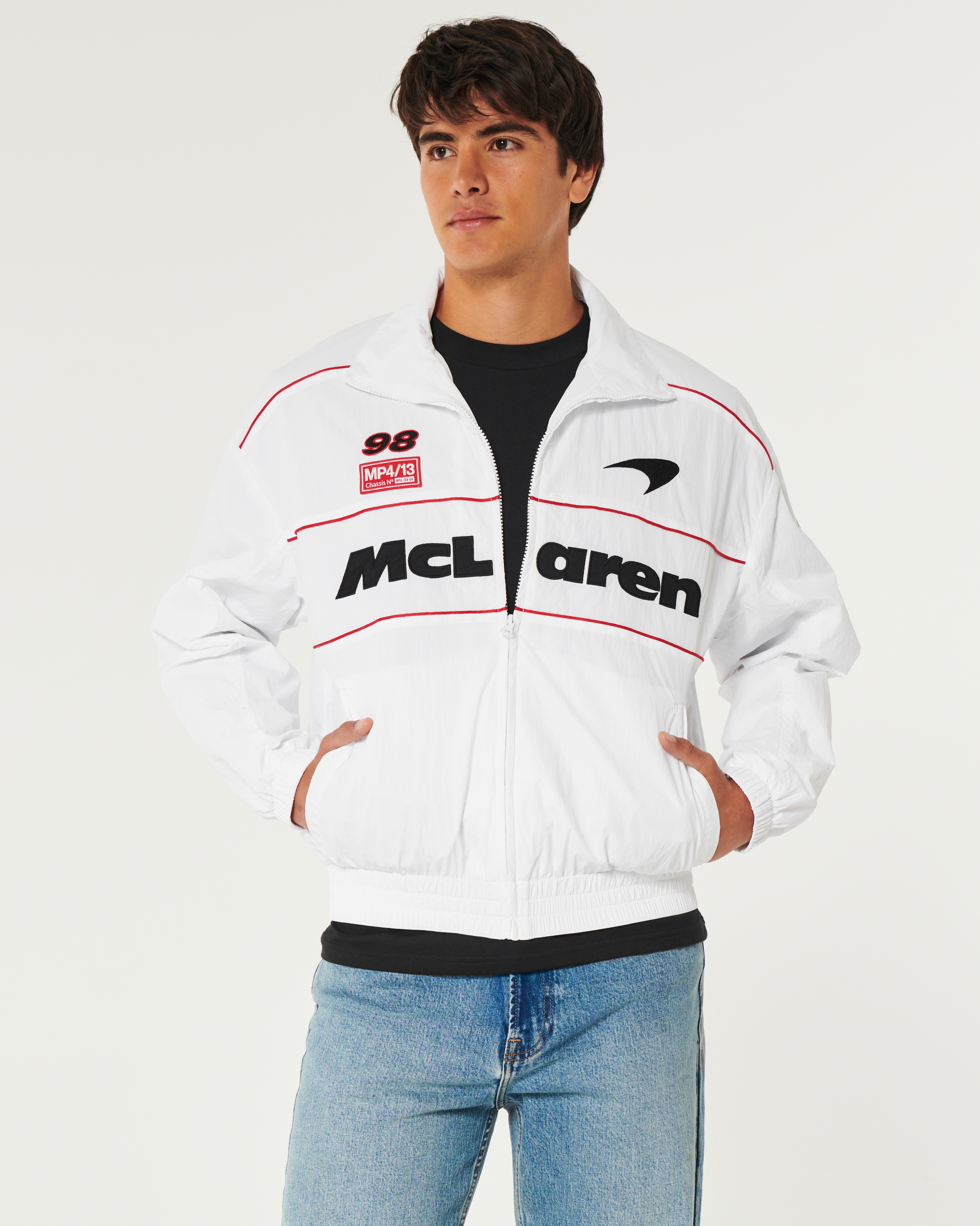 Hollister jacket white hotsell