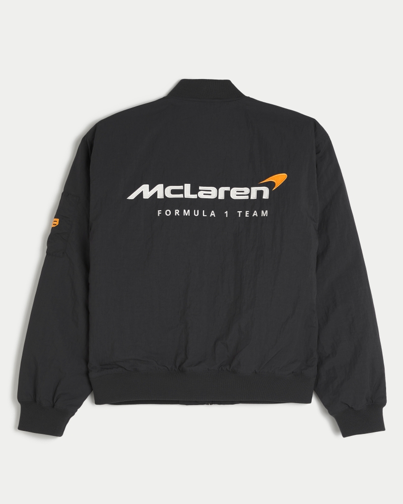 Men s McLaren Graphic Bomber Jacket in Black Size L from Hollister