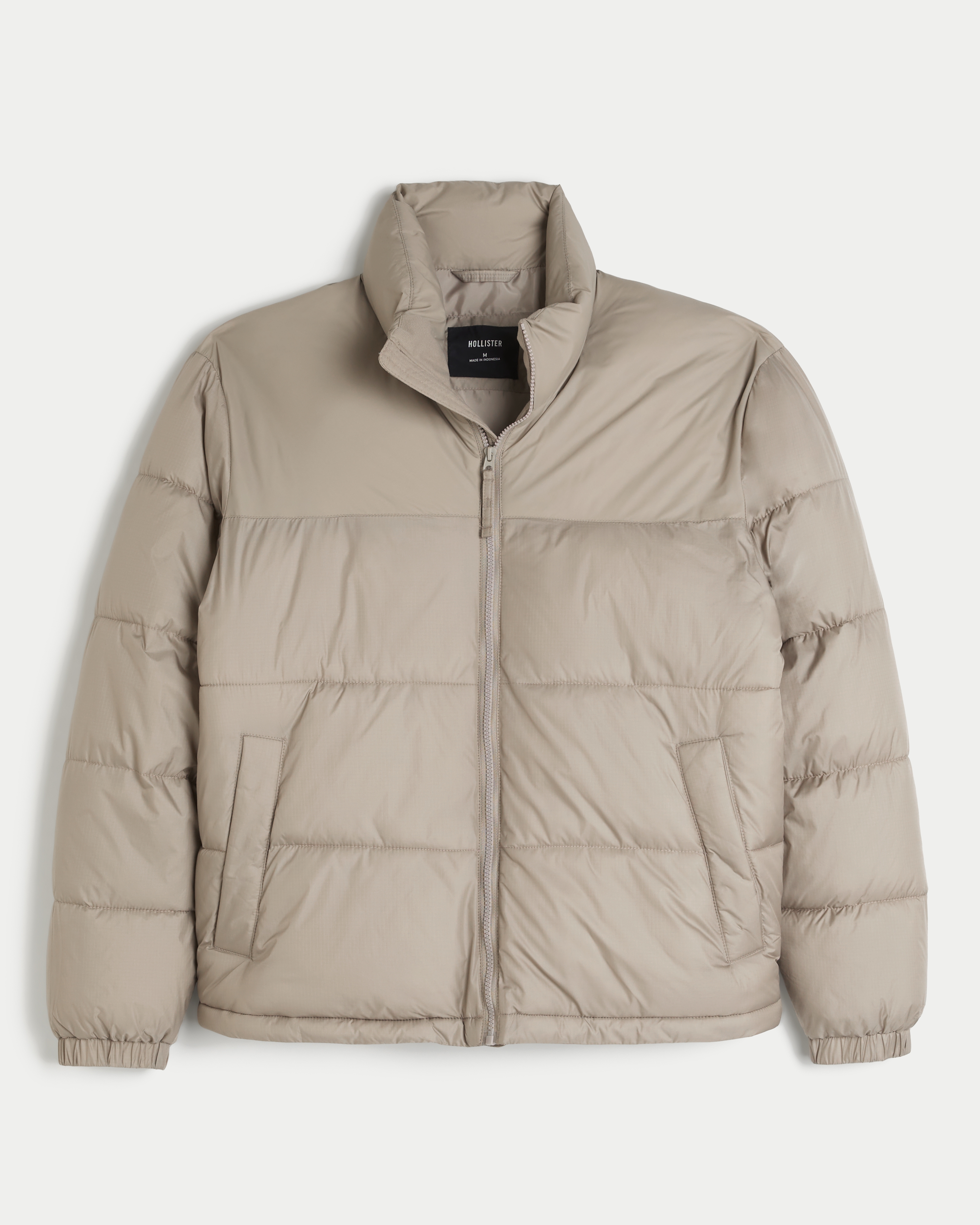 Hollister recycled fill mockneck puffer jacket online