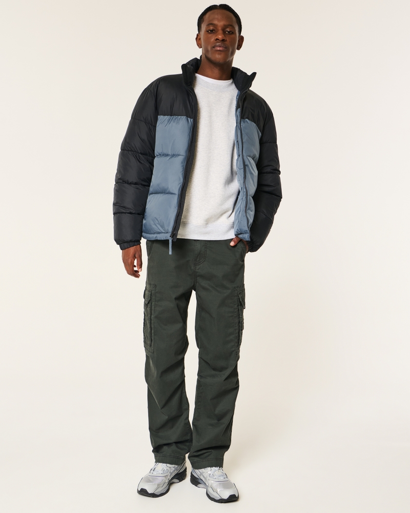 Boxy Mock-Neck Puffer Jacket