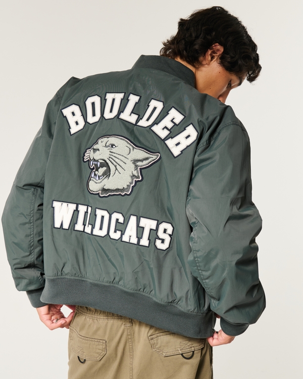 Blouson graphique Boulder Wildcats, Gris Olive Foncé view 2