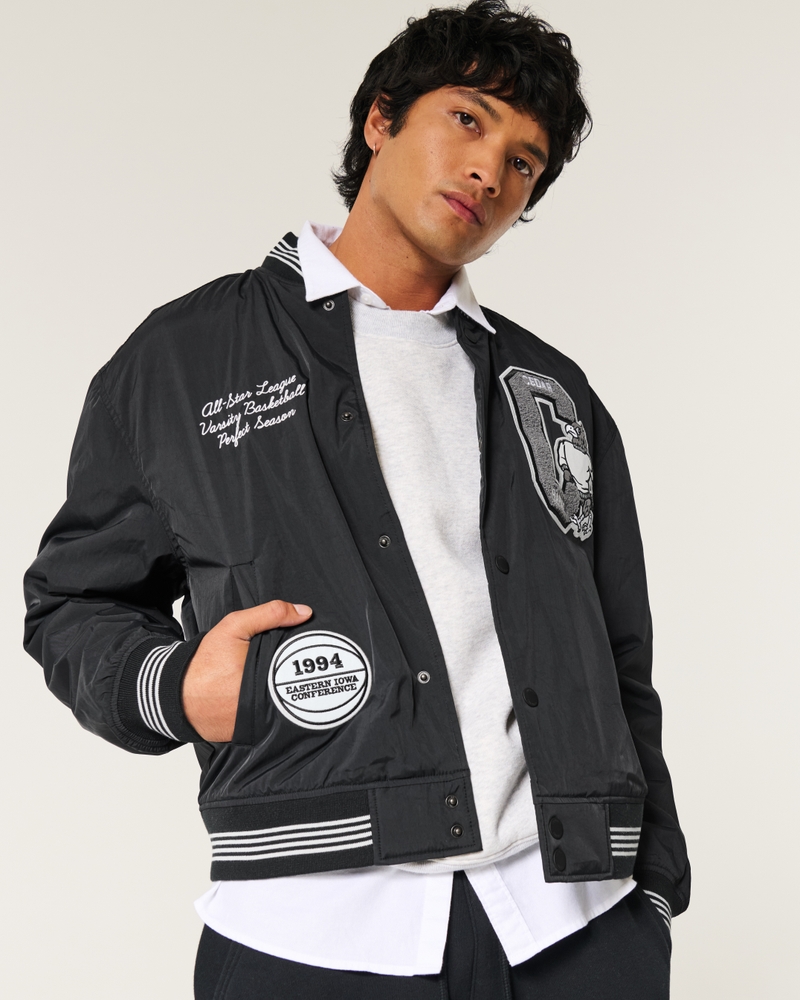 メンズ バーシティーグラフィック ボンバージャケット | メンズ