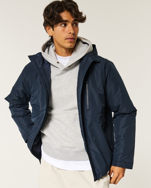 Hooded Shell Jacket, Navy view 2