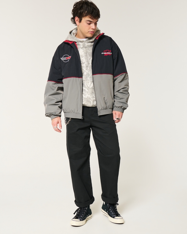 Chevrolet Racing Graphic Track Jacket, Black And Gray view 2