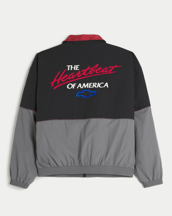 Chevrolet Racing Graphic Track Jacket, Black And Gray view 1