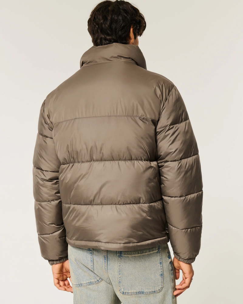Boxy Mock-Neck Puffer Jacket