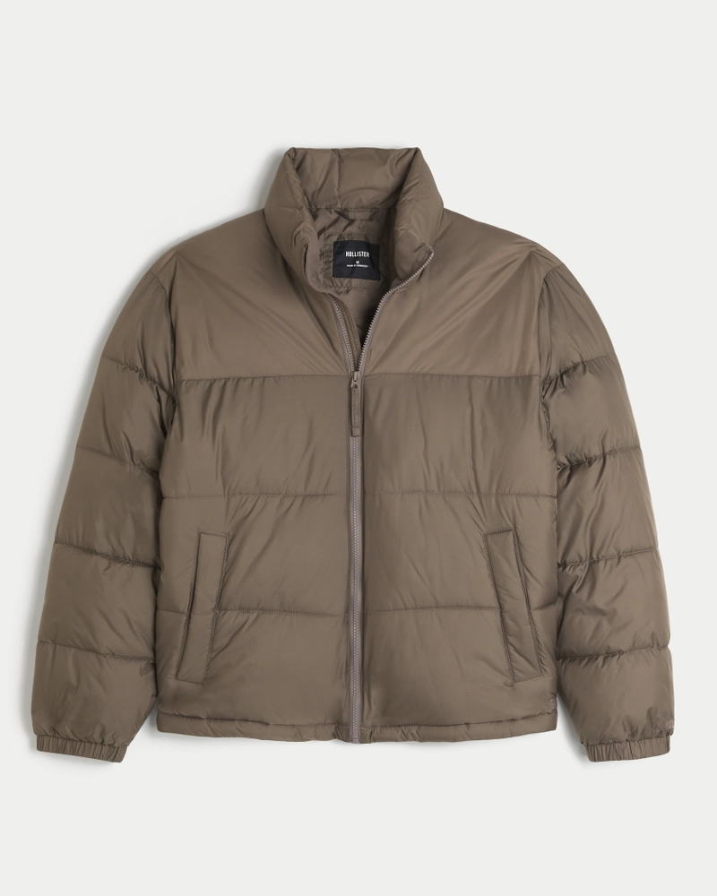 Boxy Mock-Neck Puffer Jacket