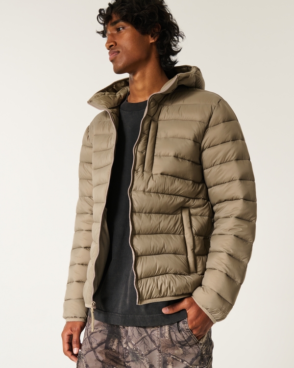 Hollister camo puffer jacket hot sale