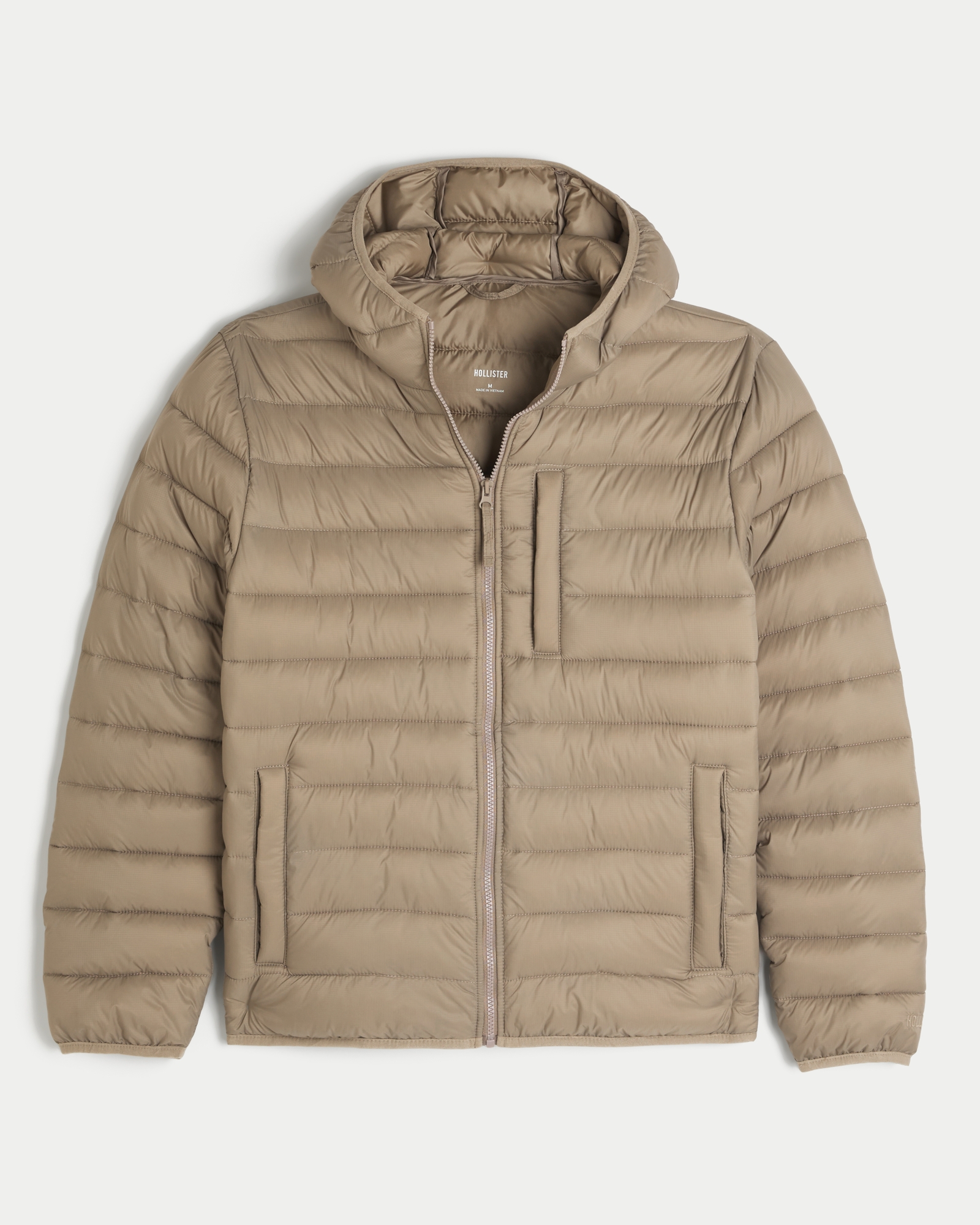 Hollister Beige Jacket Hollister Men's Sherpa Lined Jacket/Coat In