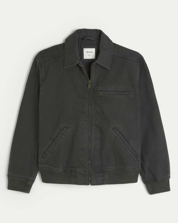 Hollister mens leather jacket best sale