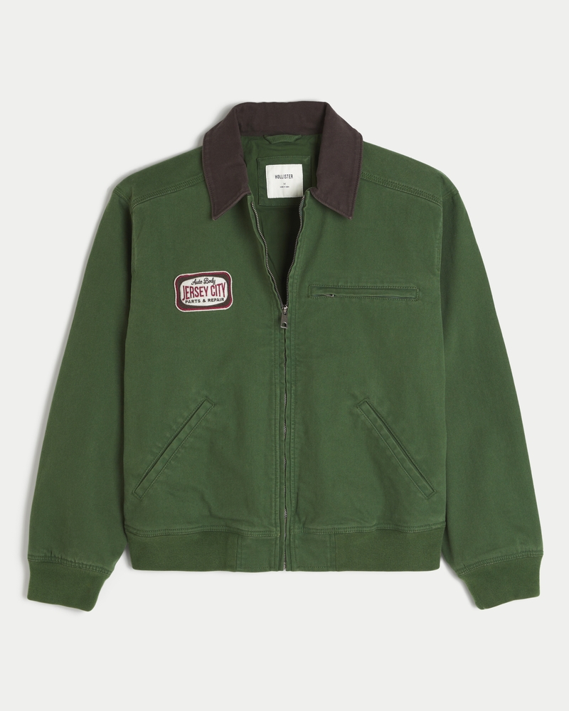 Hollister jacket green on sale