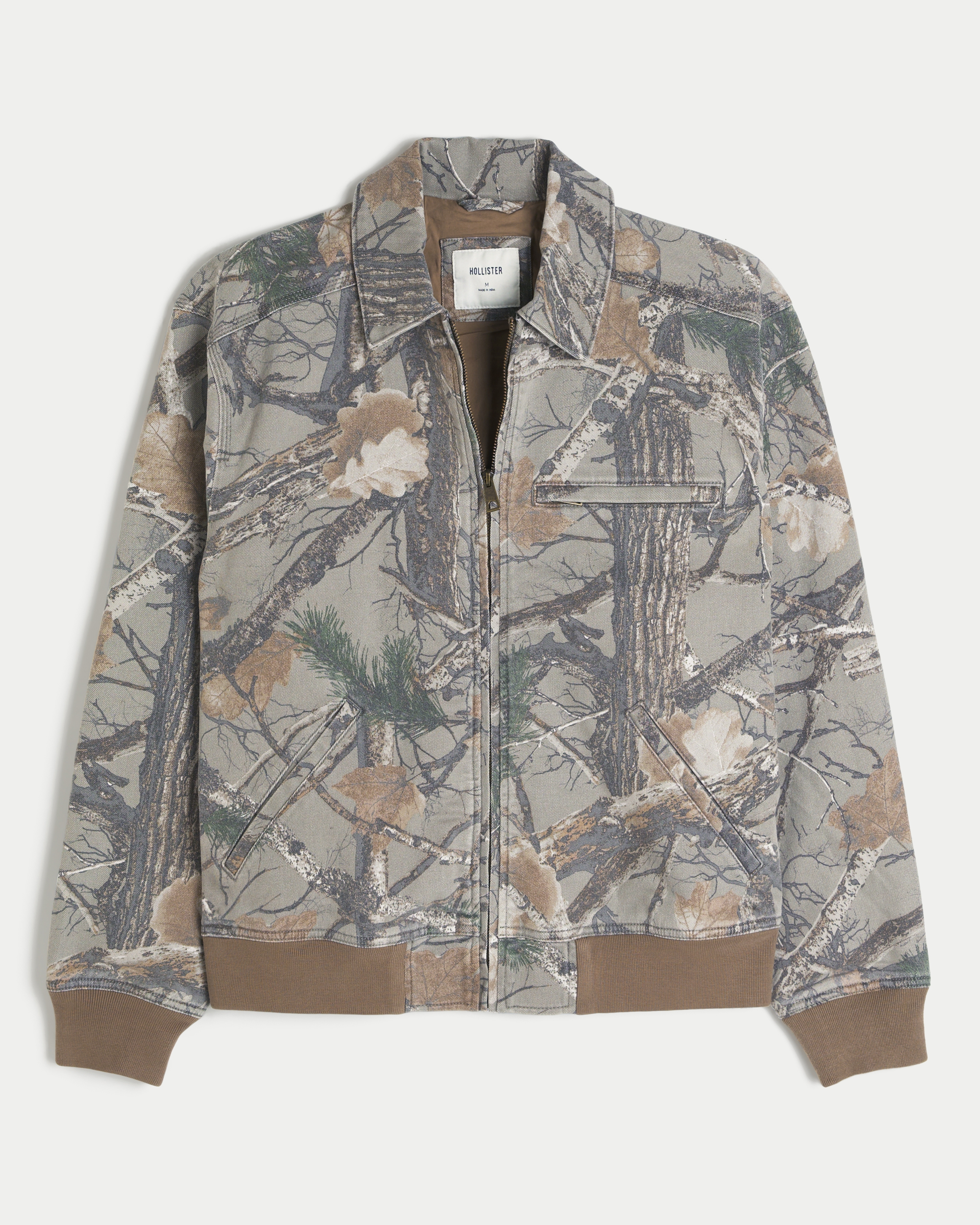 Zip-Up Camo Workwear Jacket