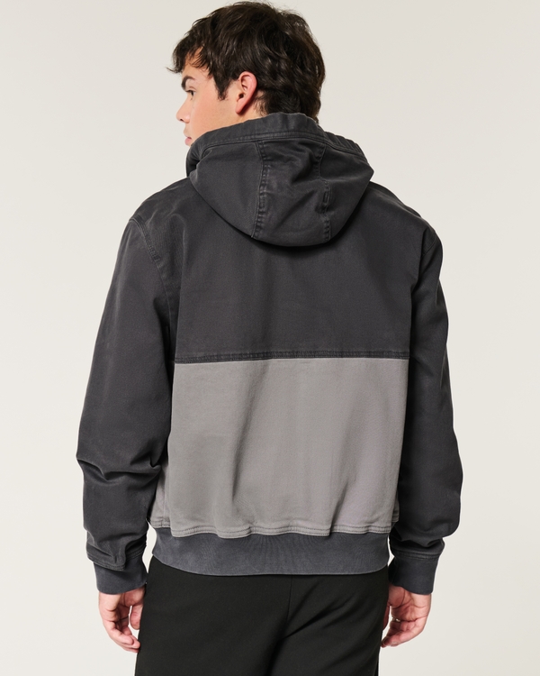 Hooded Zip-Up Workwear Jacket