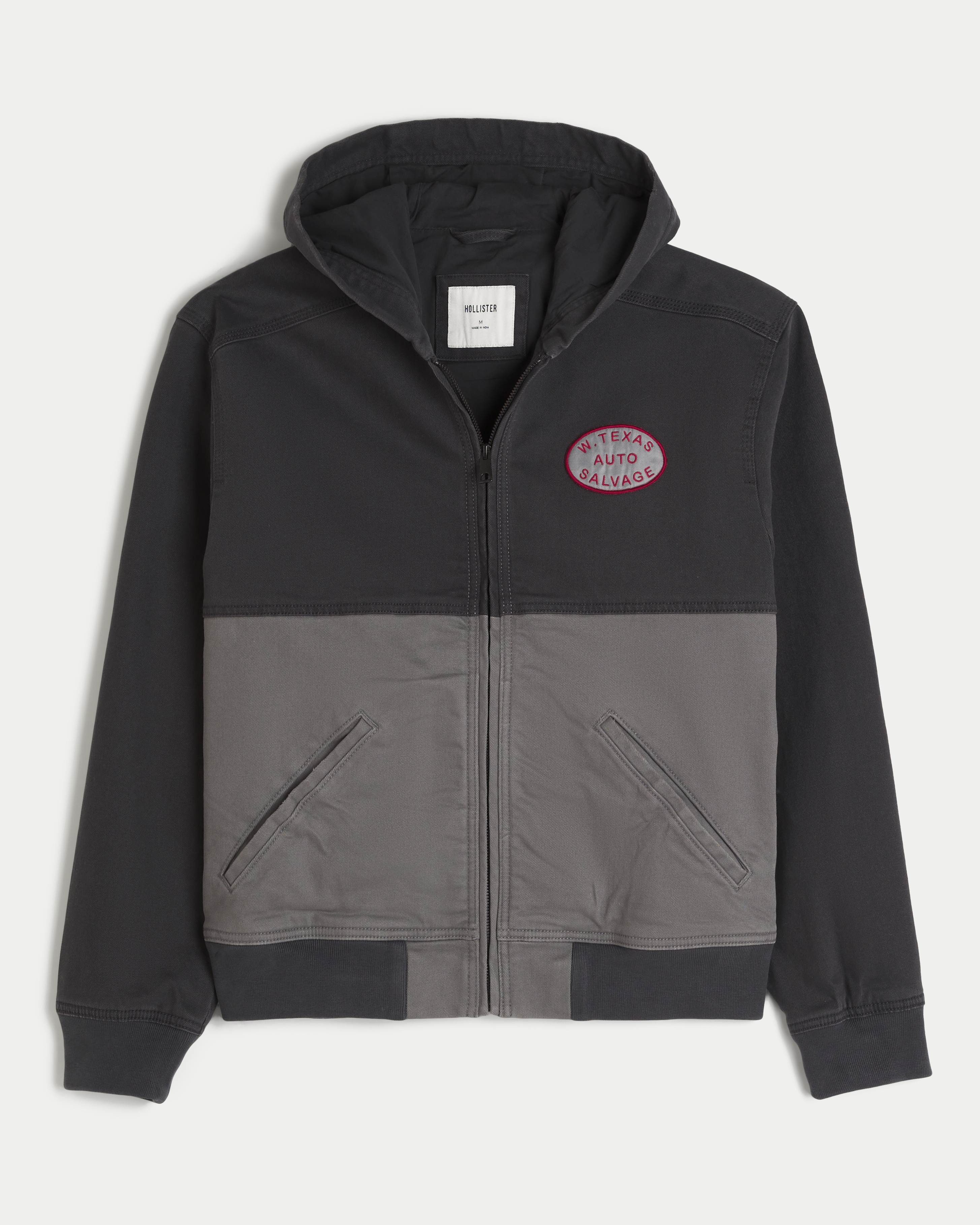 Hooded Zip-Up Workwear Jacket