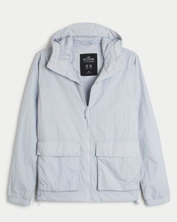 White hollister windbreaker online
