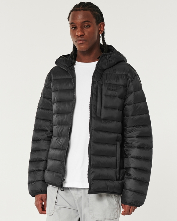 Hollister Co. HOODED FAHION PUFFER - Winter jacket - off-white